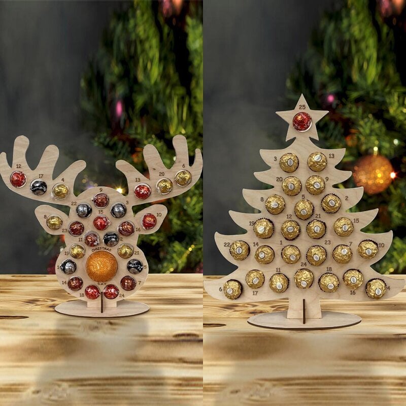 🎁Wooden Christmas Party Chocolate Frame🍫