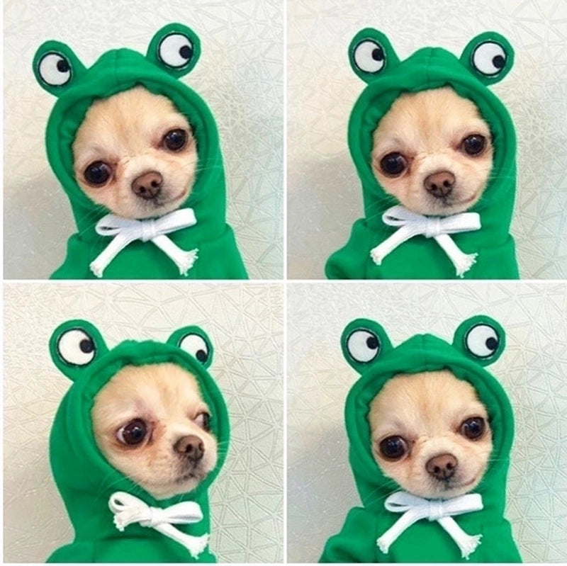 Fashion Polyester Christmas Heart Shape Frog Elk Pet Clothing