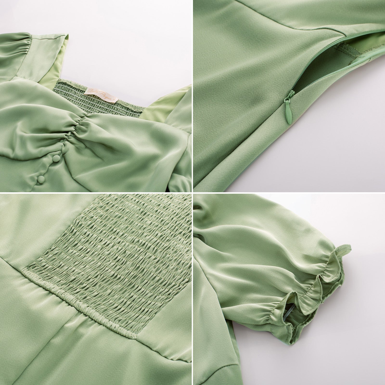 Summer Puff Short Sleeve Cottagecore Dress Vintage 1950s Party Swing Dresses