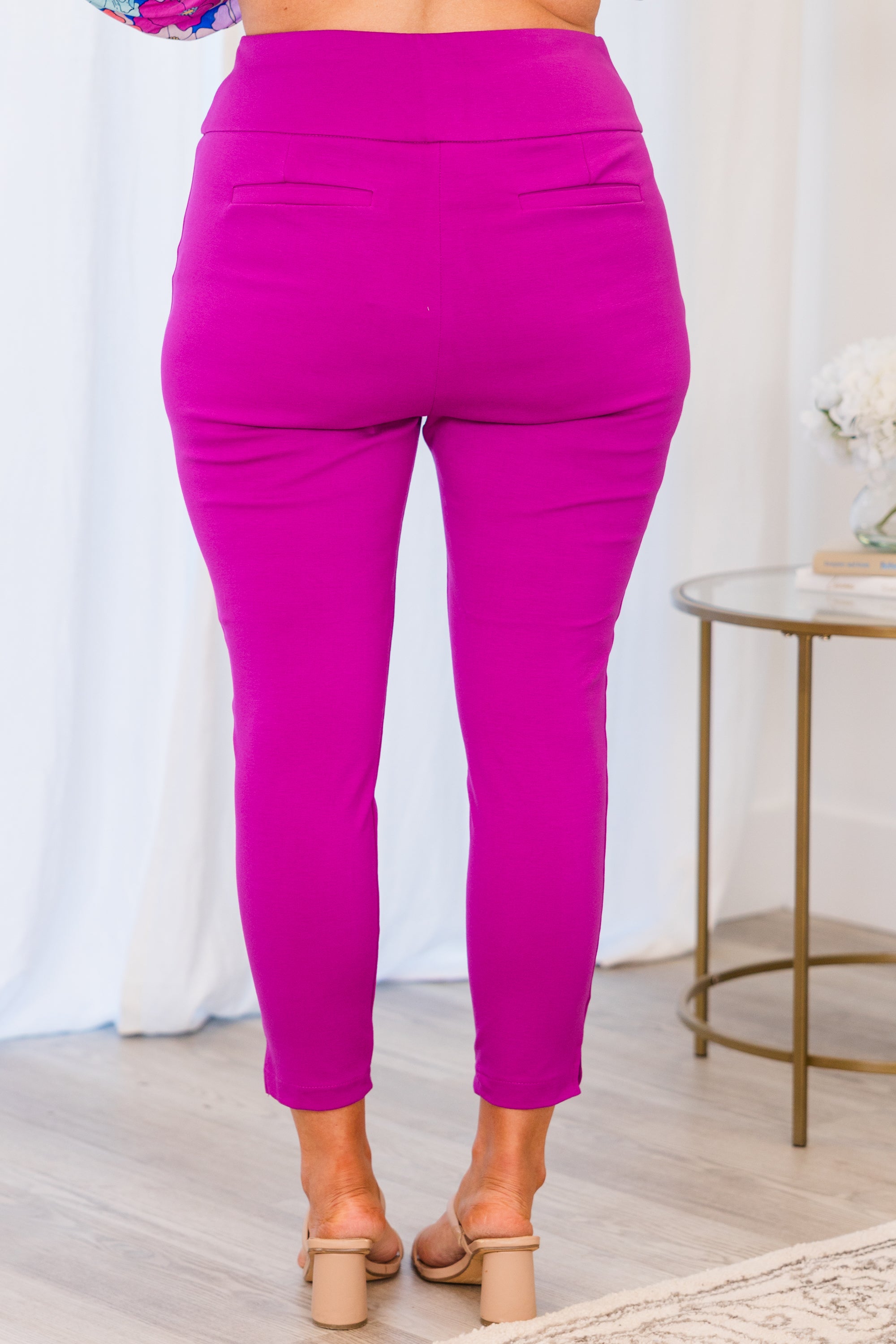 Strut Your Style Pants. Spring Magenta