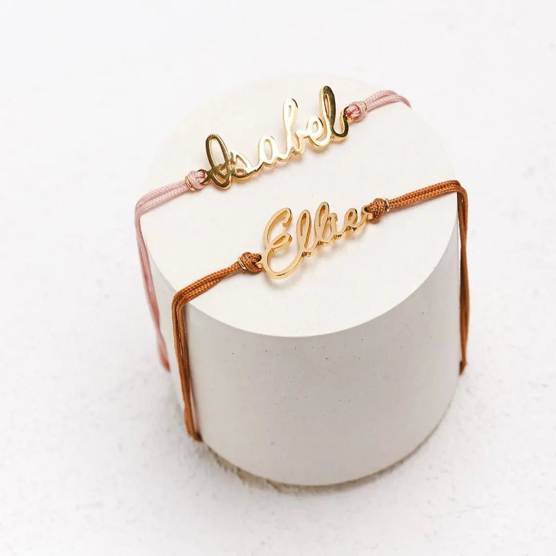 Elegant Cursive Name Rope Bracelet