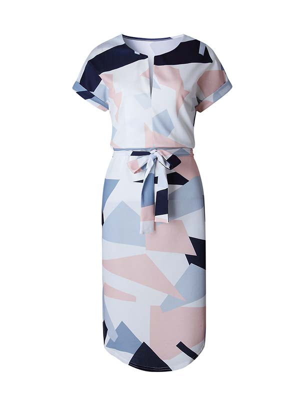 Trendy Printed Asymmetrical Dress
