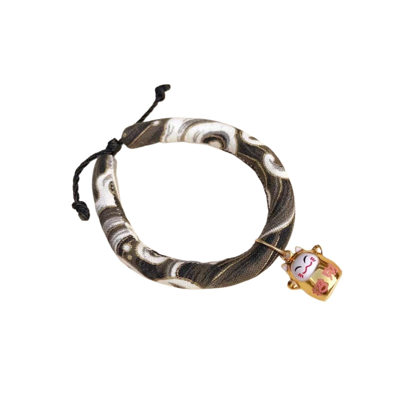 Waves And Flowers Pet Collar