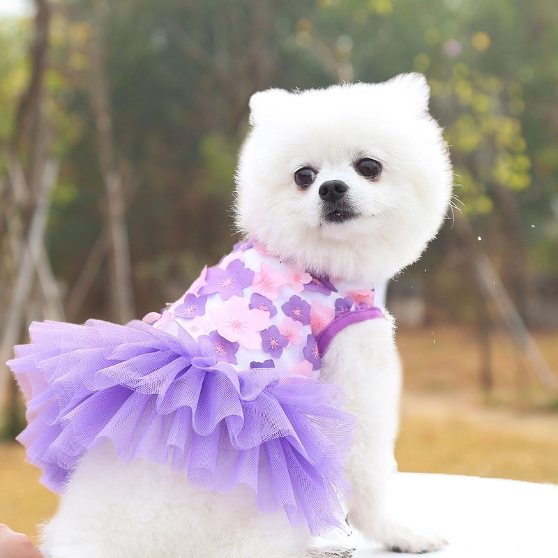 Princess Cotton Flower Pet Clothing