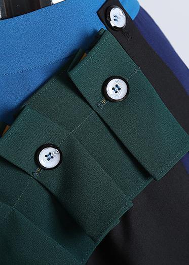 2024 Fashion A-Line Multicolor Patchwork Ruffle Ladies Casual Irregular Skirt