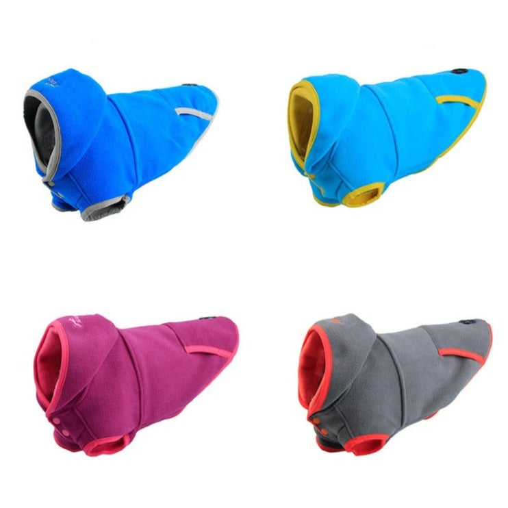 Polar Fleece Warm Dog Cat Hooded Jacket