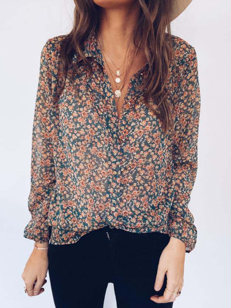 Floral Chiffon Blouse