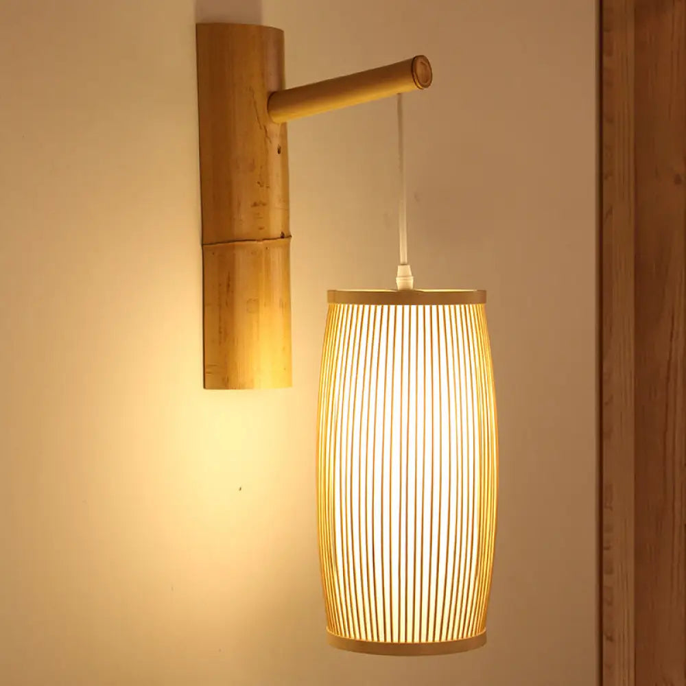 Rustic Bamboo Wall Light