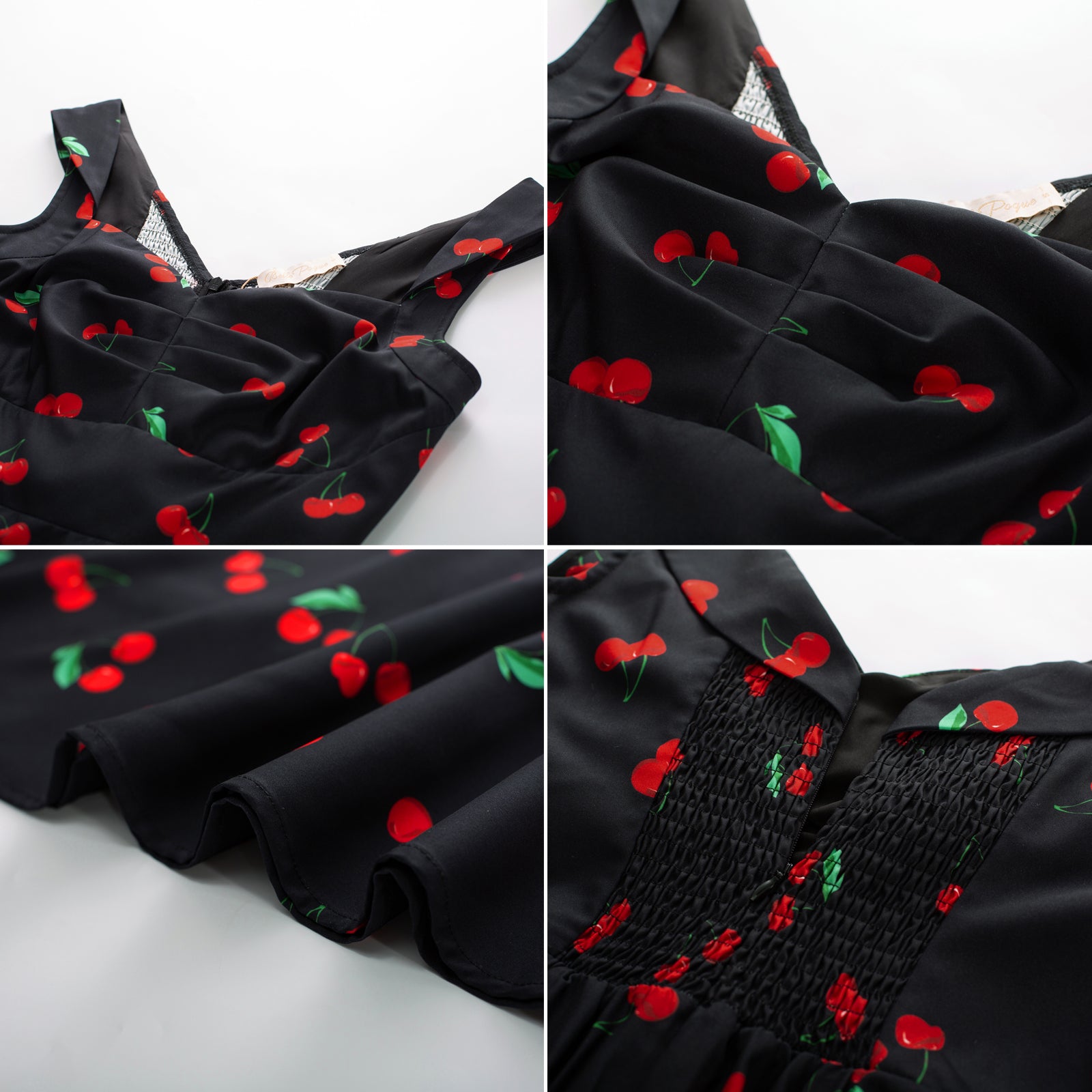 1950s Vintage Cocktail Swing Dresses Summer Square Neck Sleeveless A-Line Midi Dress with Pockets