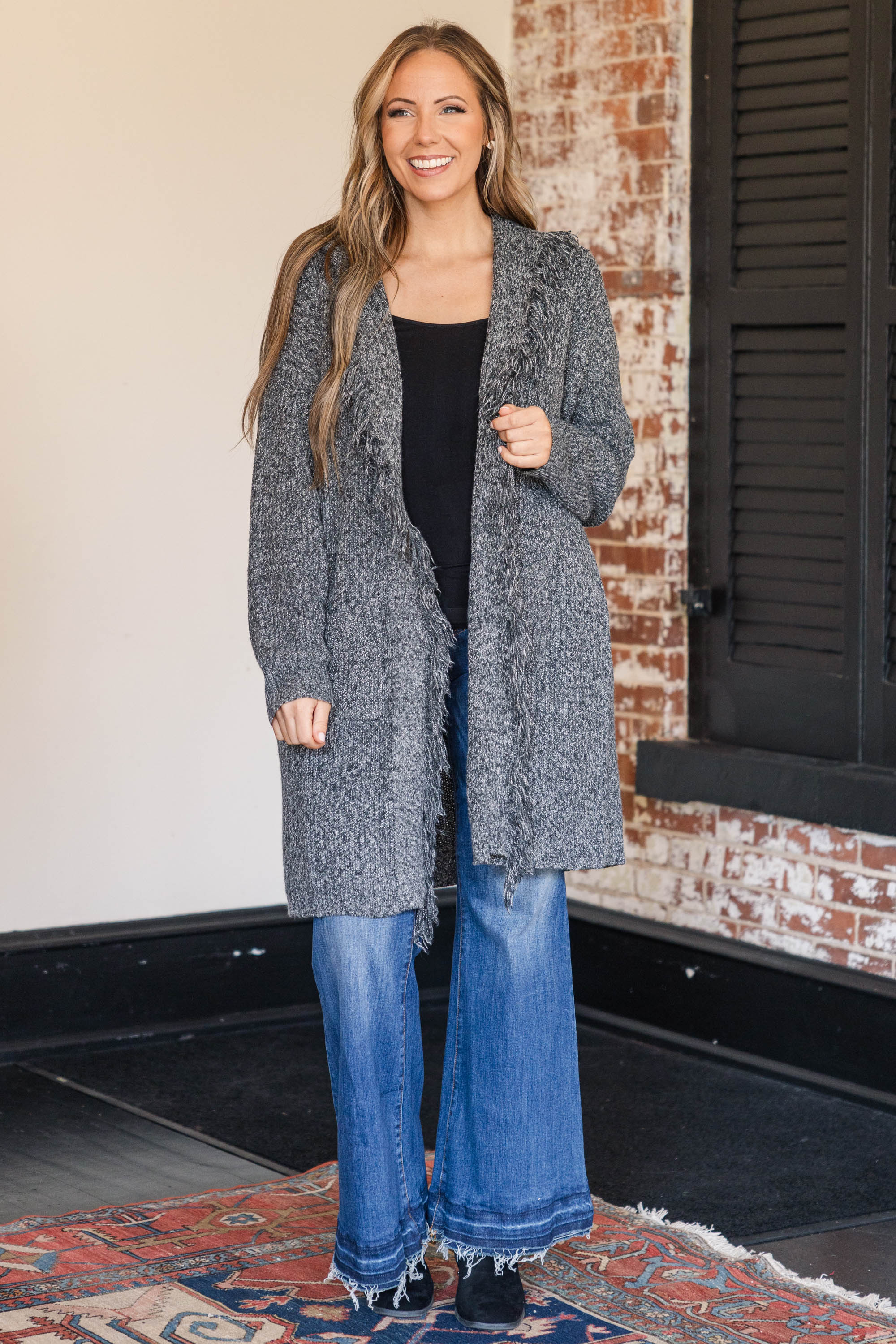 Always Be You Cardigan. Charcoal