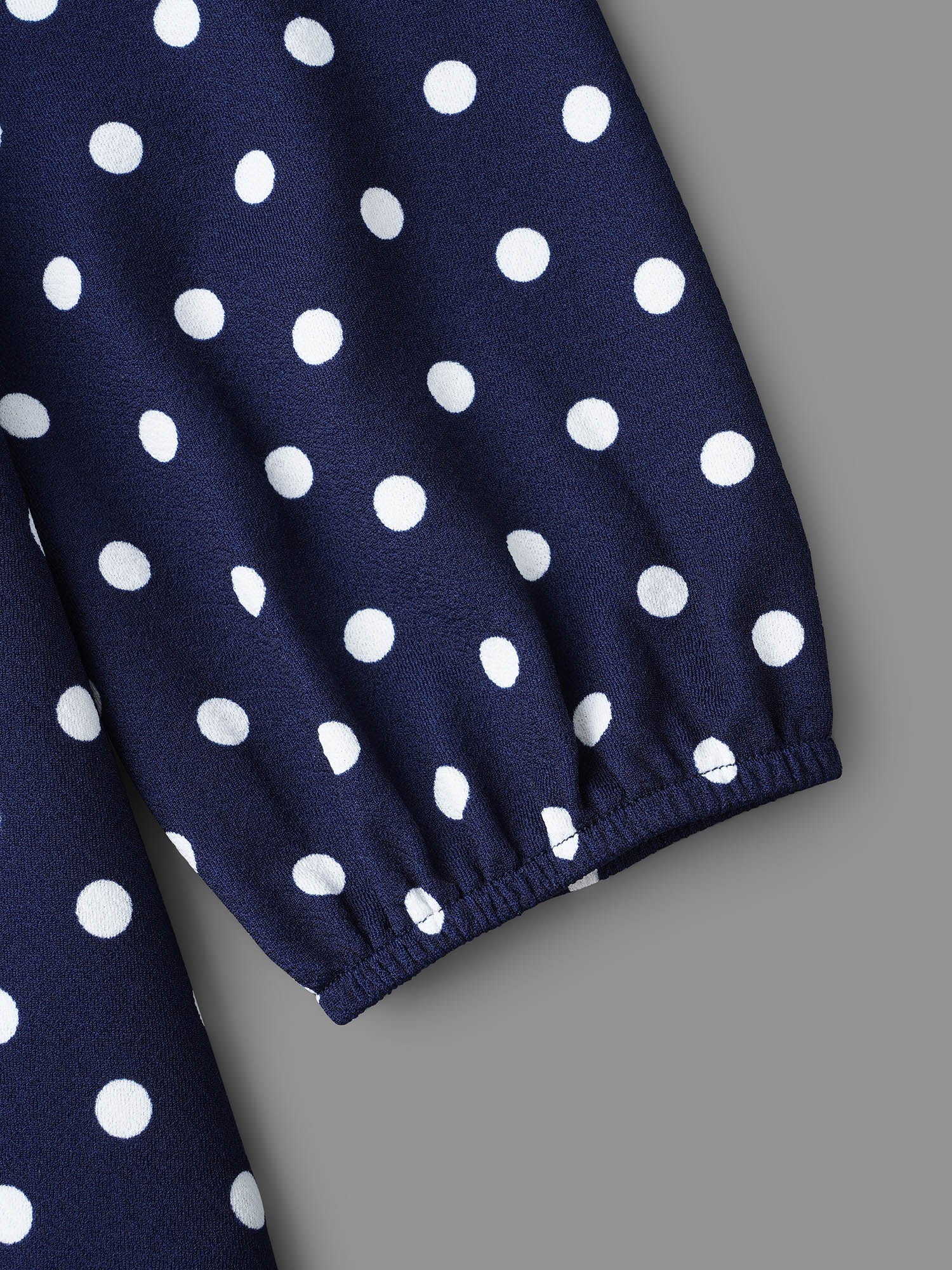 V Neck Polka Dot Midi Dress
