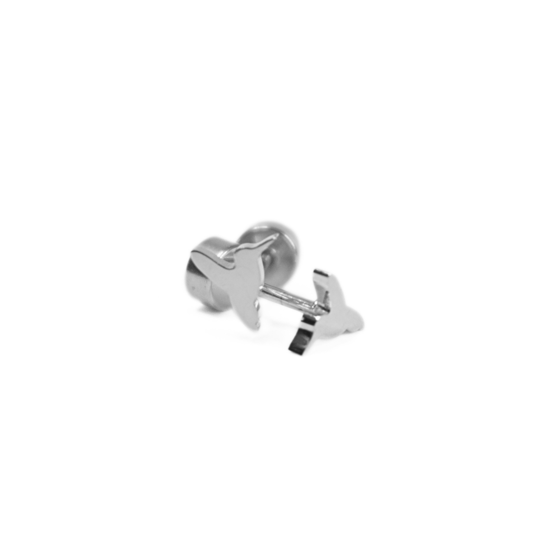 Tiny hummingbird studs - Silver