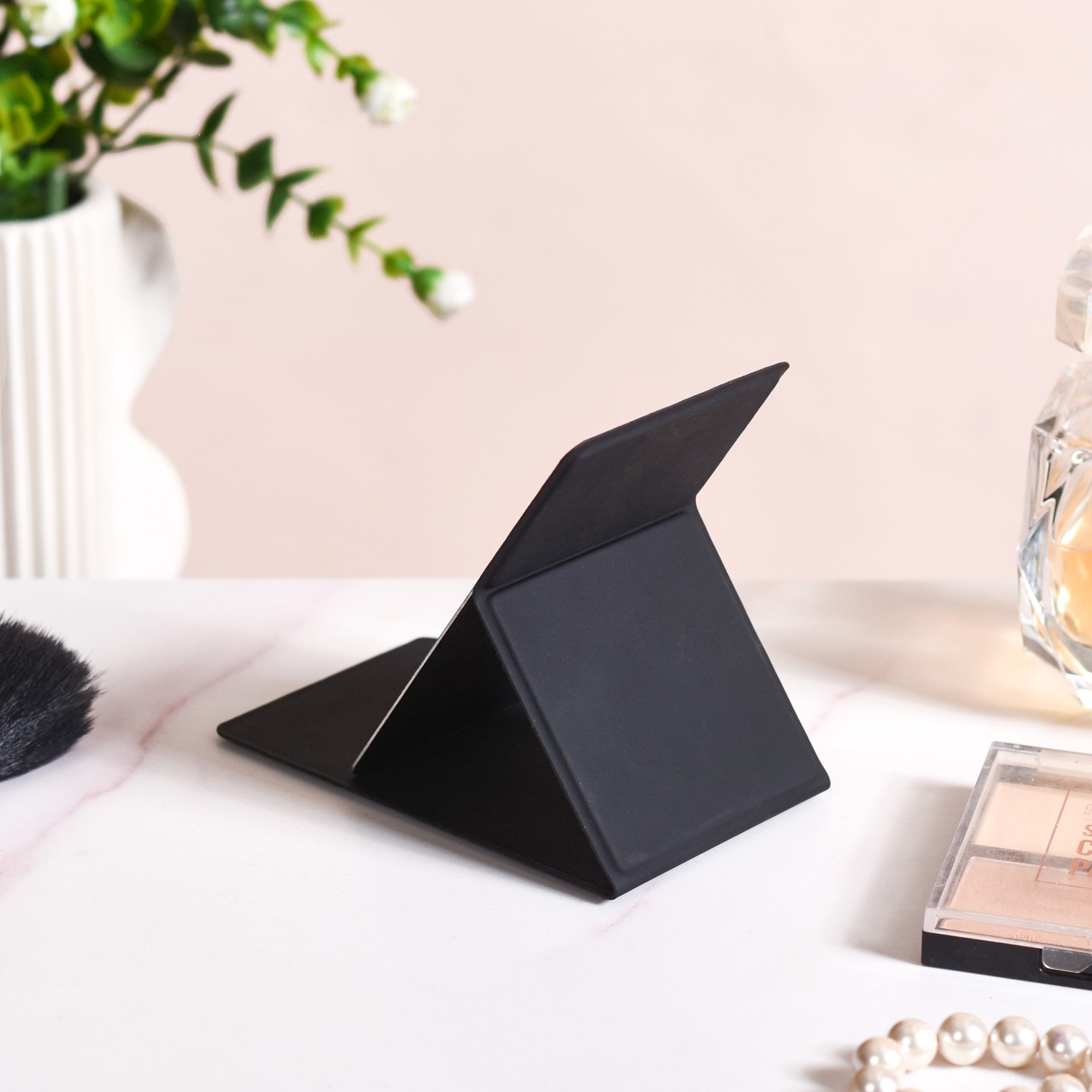 Foldable Compact Mirror Black