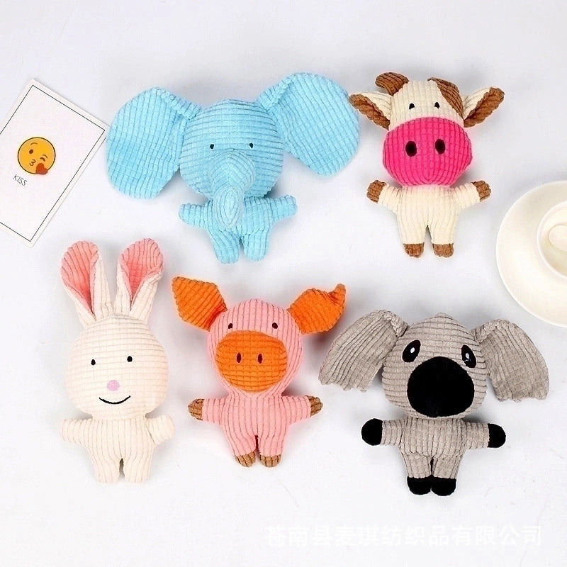 Simple Cartoon Animal Shape Bite-resistant Pet Toy