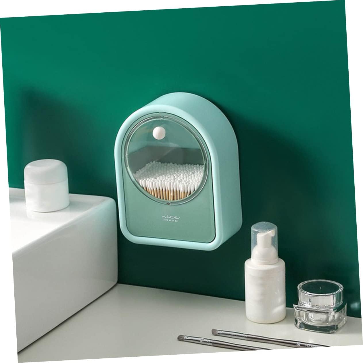 1Pc Cotton Swab Storage Box. Multifunction Cotton Swab Round Dispenser Holder