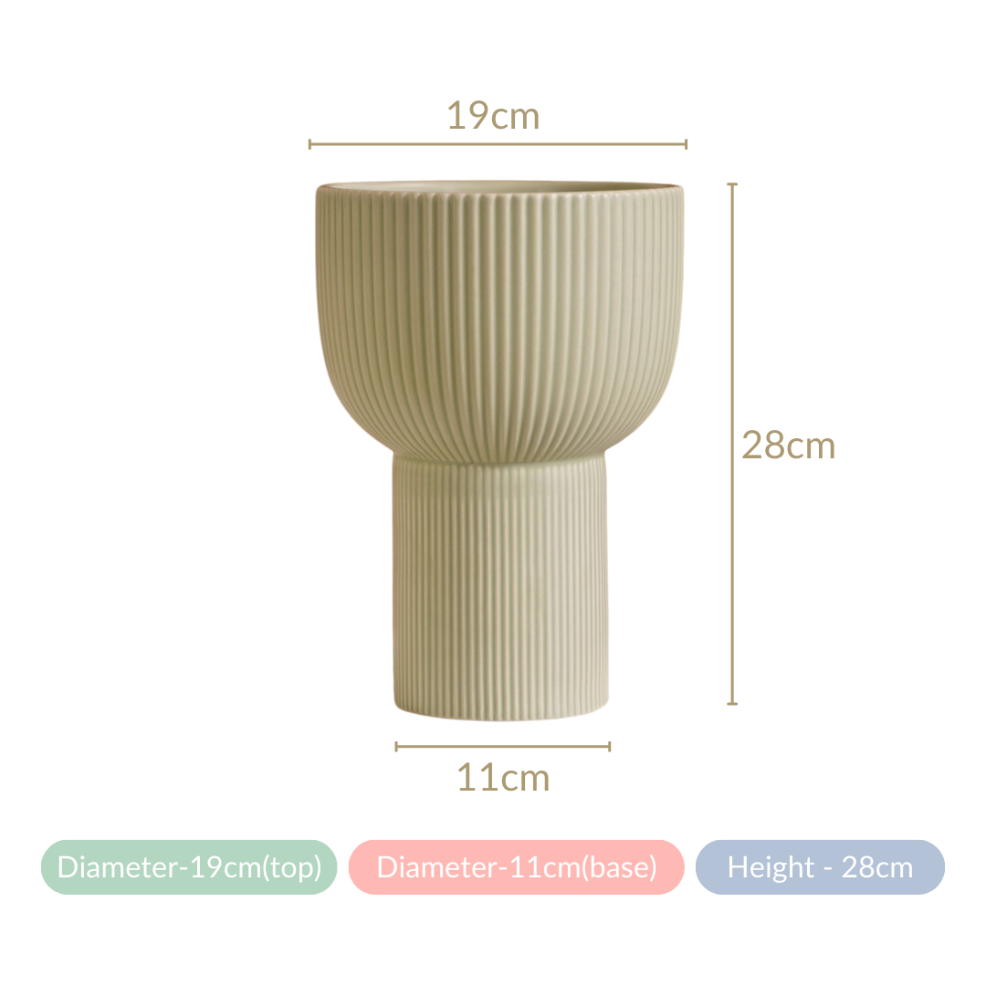 Sage Green Ceramic Pot For Flowers