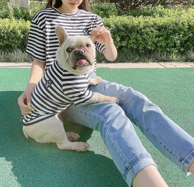 Cute Cotton Stripe Pet Clothing