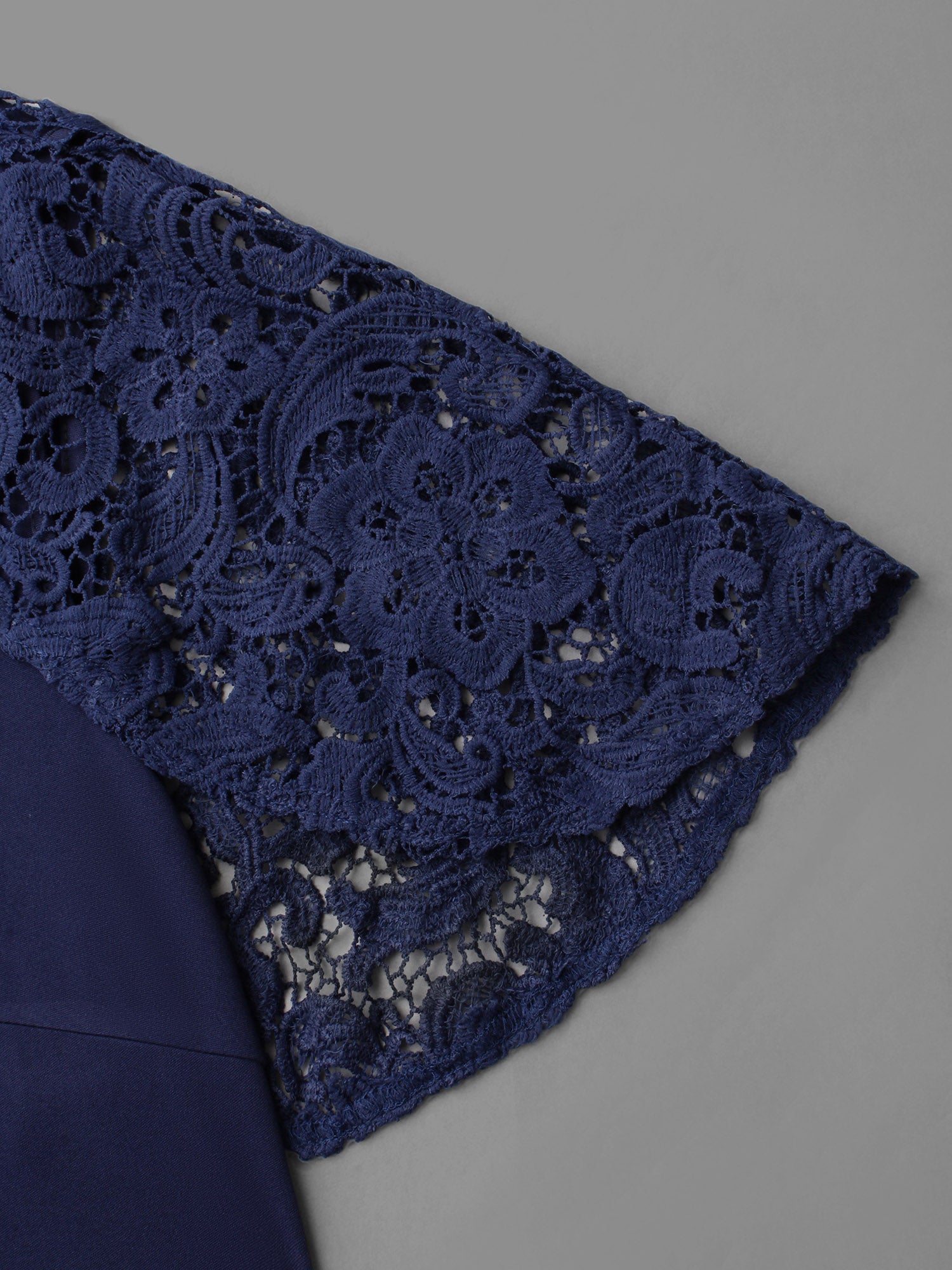 Tiered Lace Panel Elastic Waist Dress