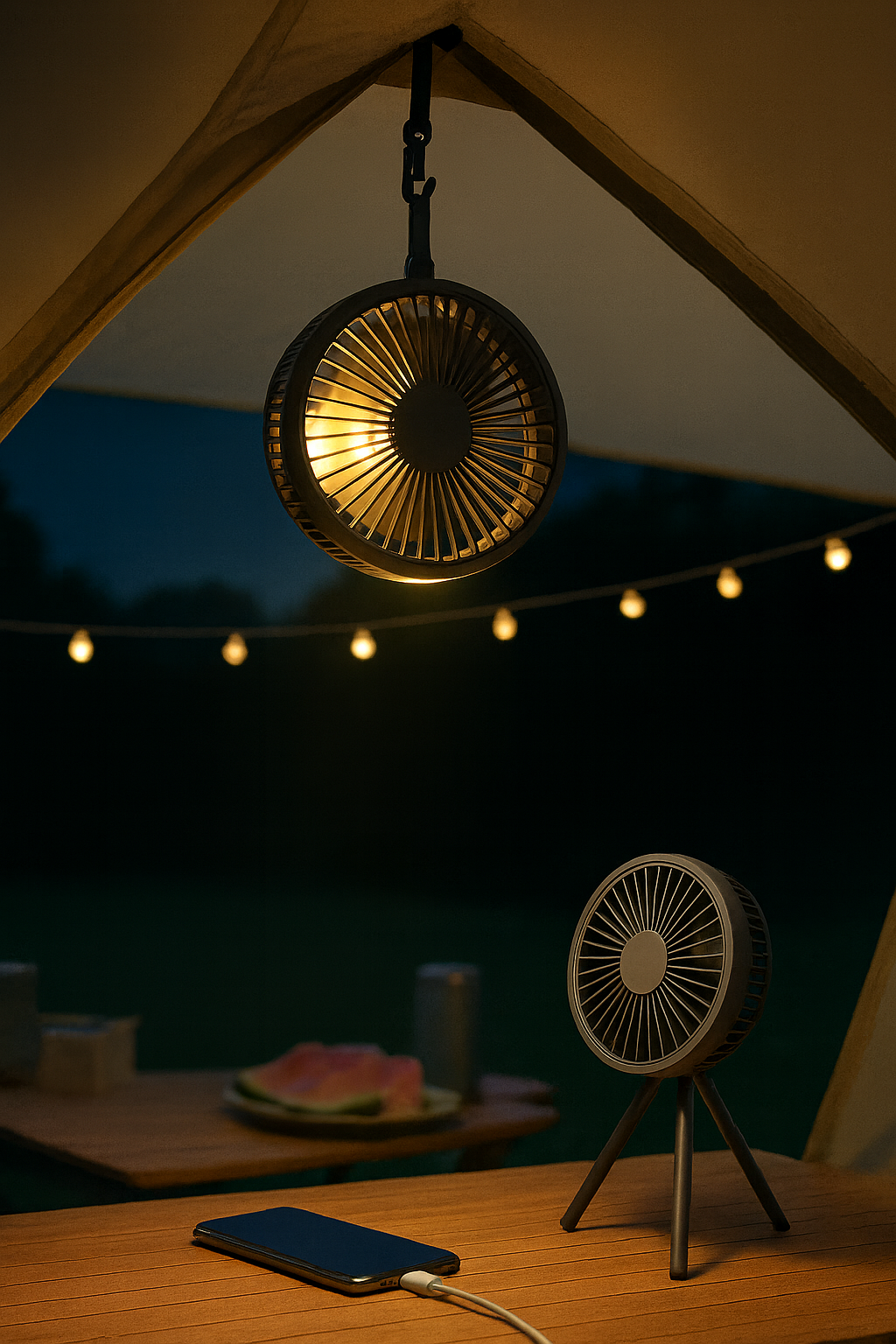 BreezeCore™ 3 in 1 Rechargeable Camping Fan