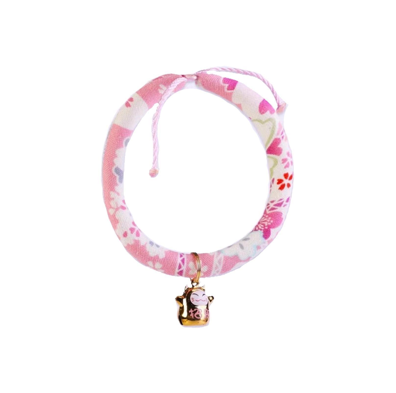 Waves And Flowers  Pet Collar