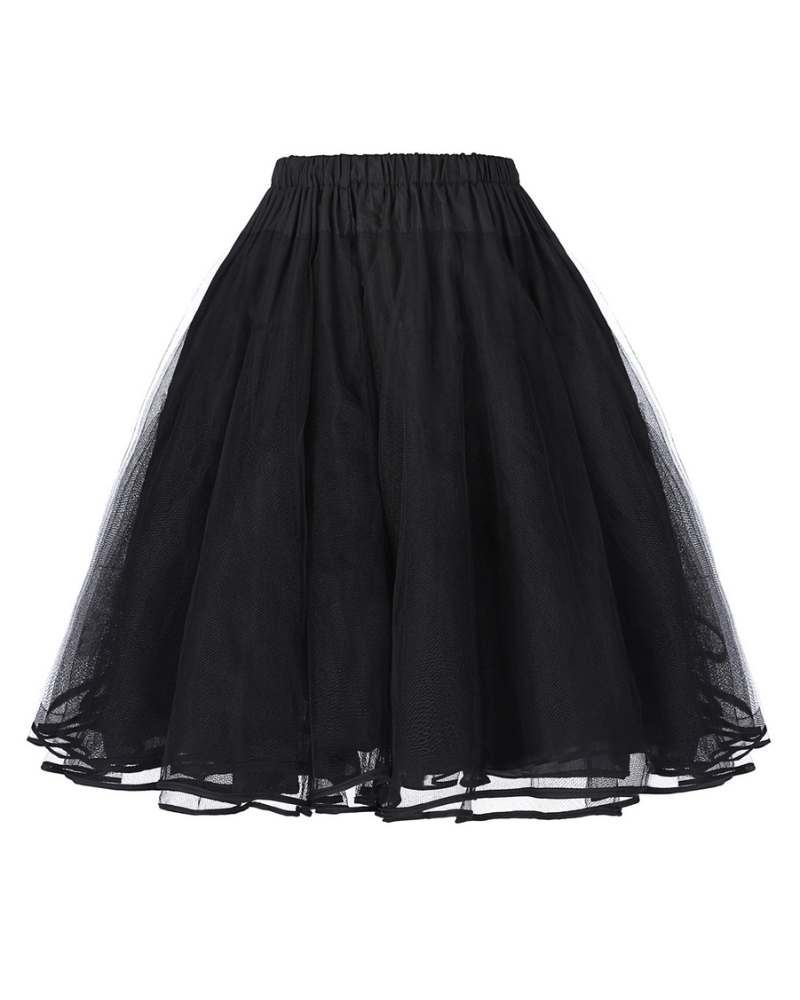 Cherry Patterns Pleated Buttons Decorated Elastic Waist High Waist Swing A-Line Skirt with Pockets