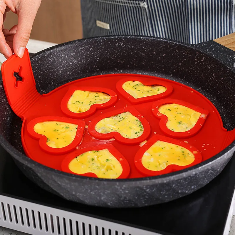 Silicone Non Stick Seven Holes Egg Pancake Maker.