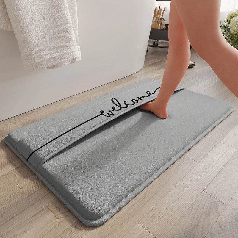Casual Solid Color Polyester Fiber (polyester) Carpet Bathing