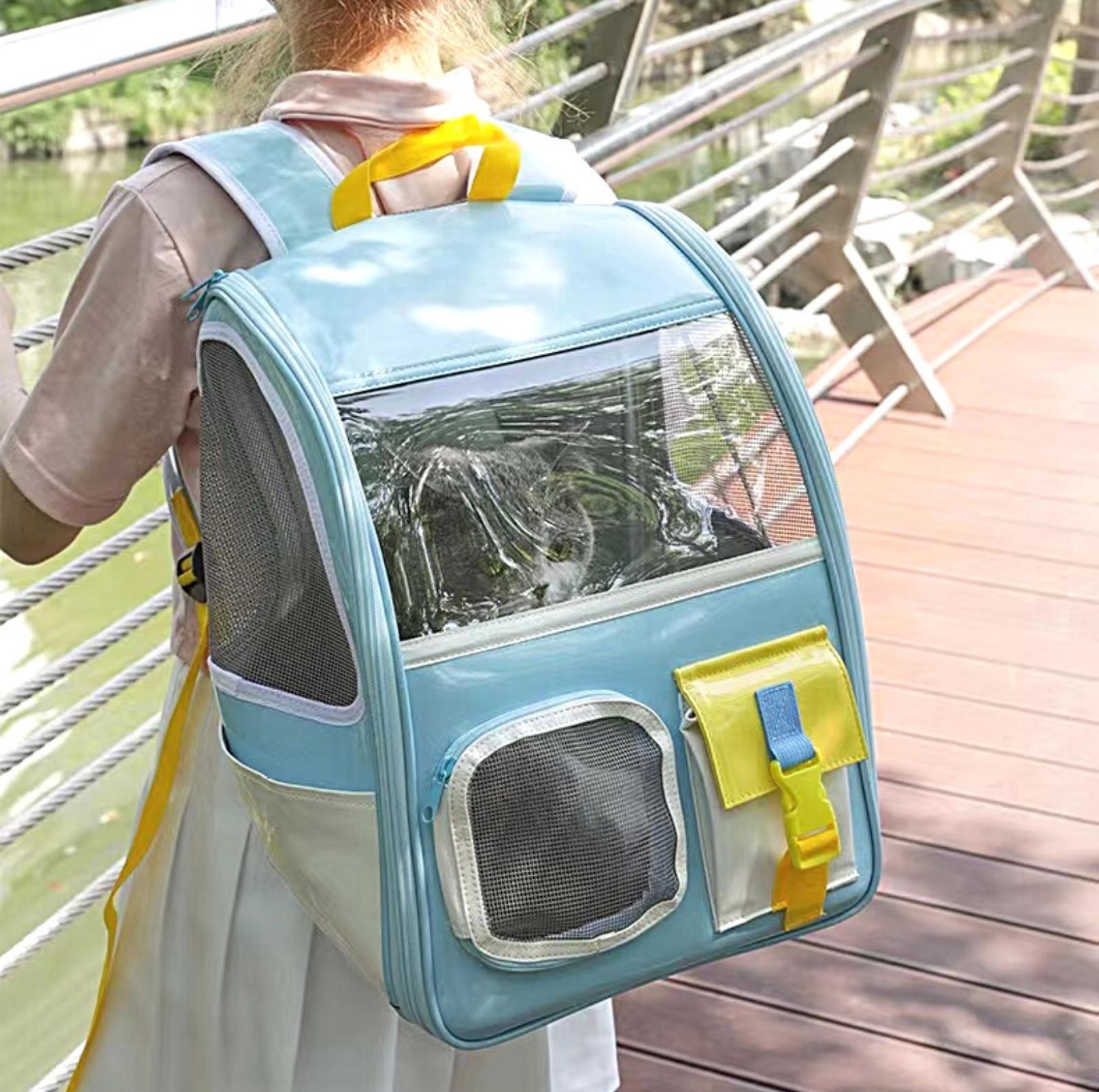 Back to School Clear Shoulder Bag Cat and Small Dog Carrier