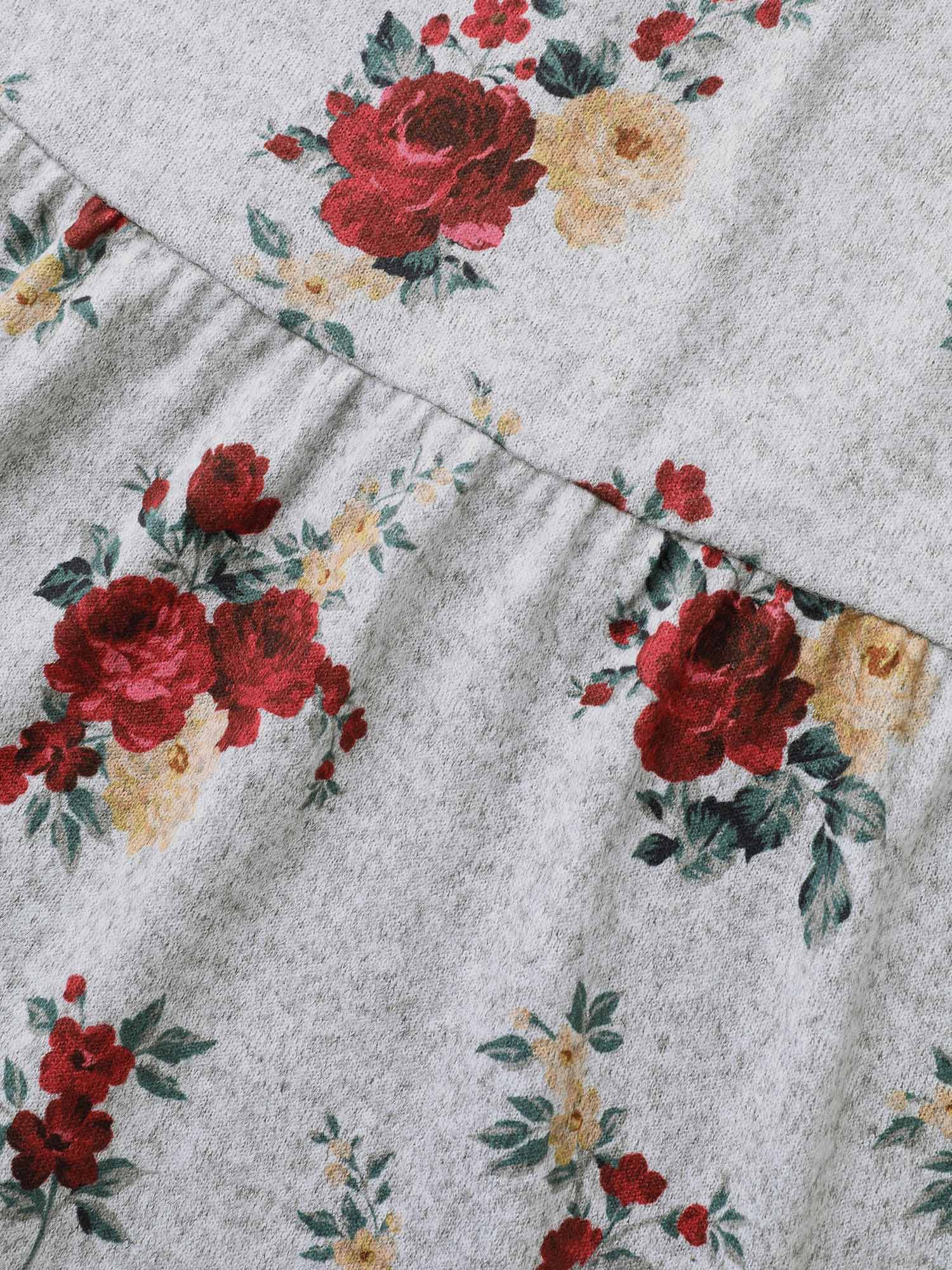 Floral Print Tie Knot T-shirt