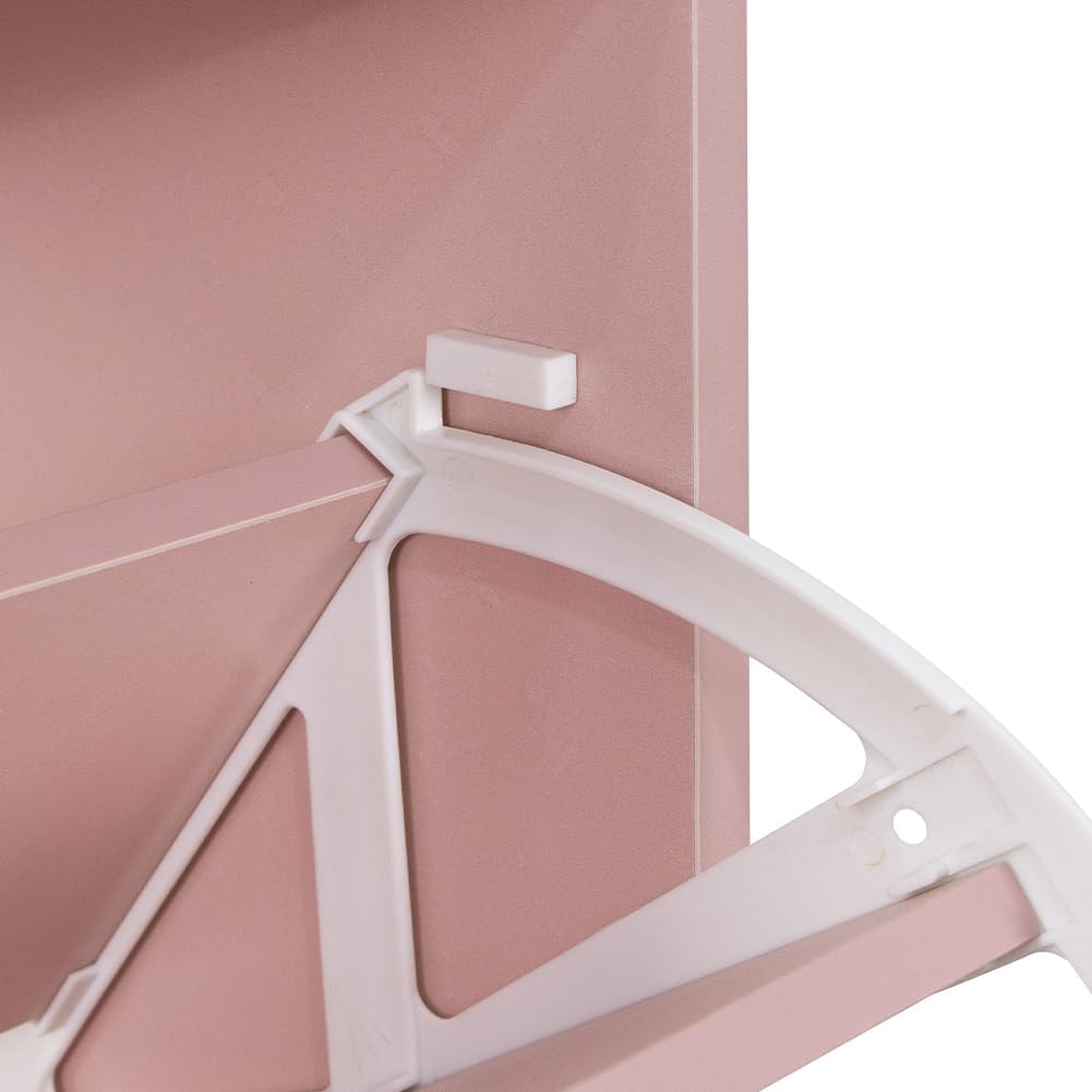 Wood Shoe Cabinet with 3 Doors, Shoe Cabinets, Retractable Handles, Double Depth, 63 x 24 x 115 cm