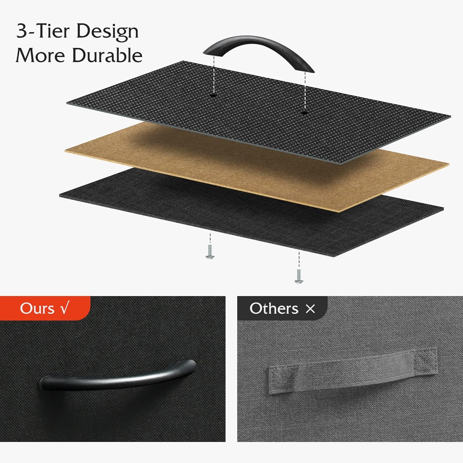 WLIVE 7 Drawer Dresser TV Stand, Dressers for Bedroom, Fabric Storage Tower