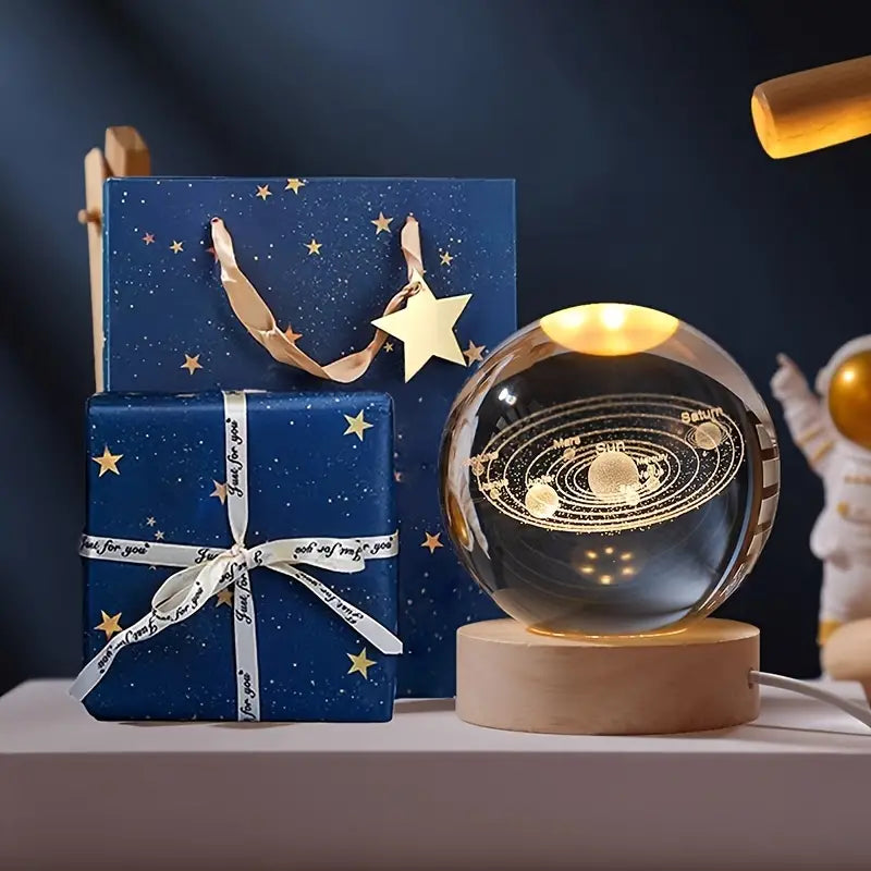 3D Galaxy Crystal Ball Night Lamp.