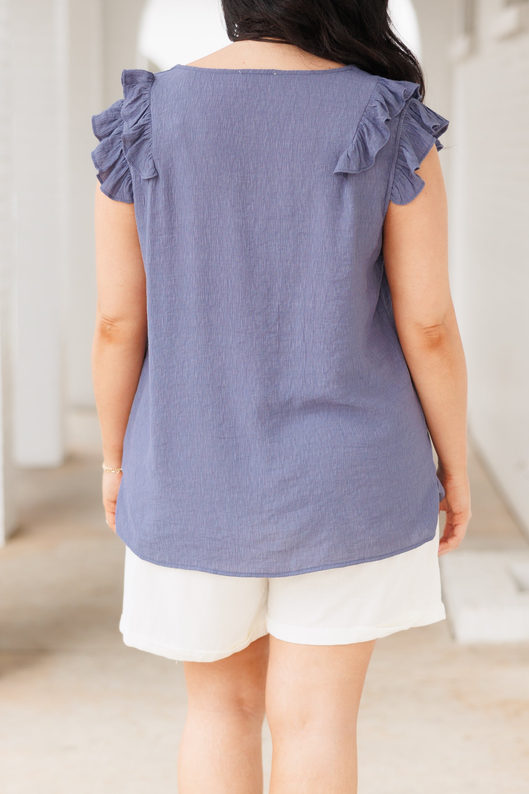 Make A List Top. Denim