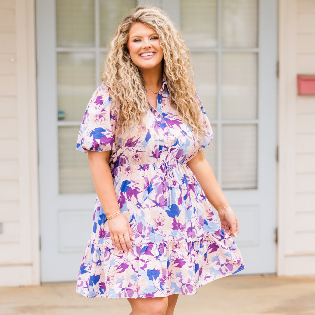 Just A Feeling Dress. Eggplant