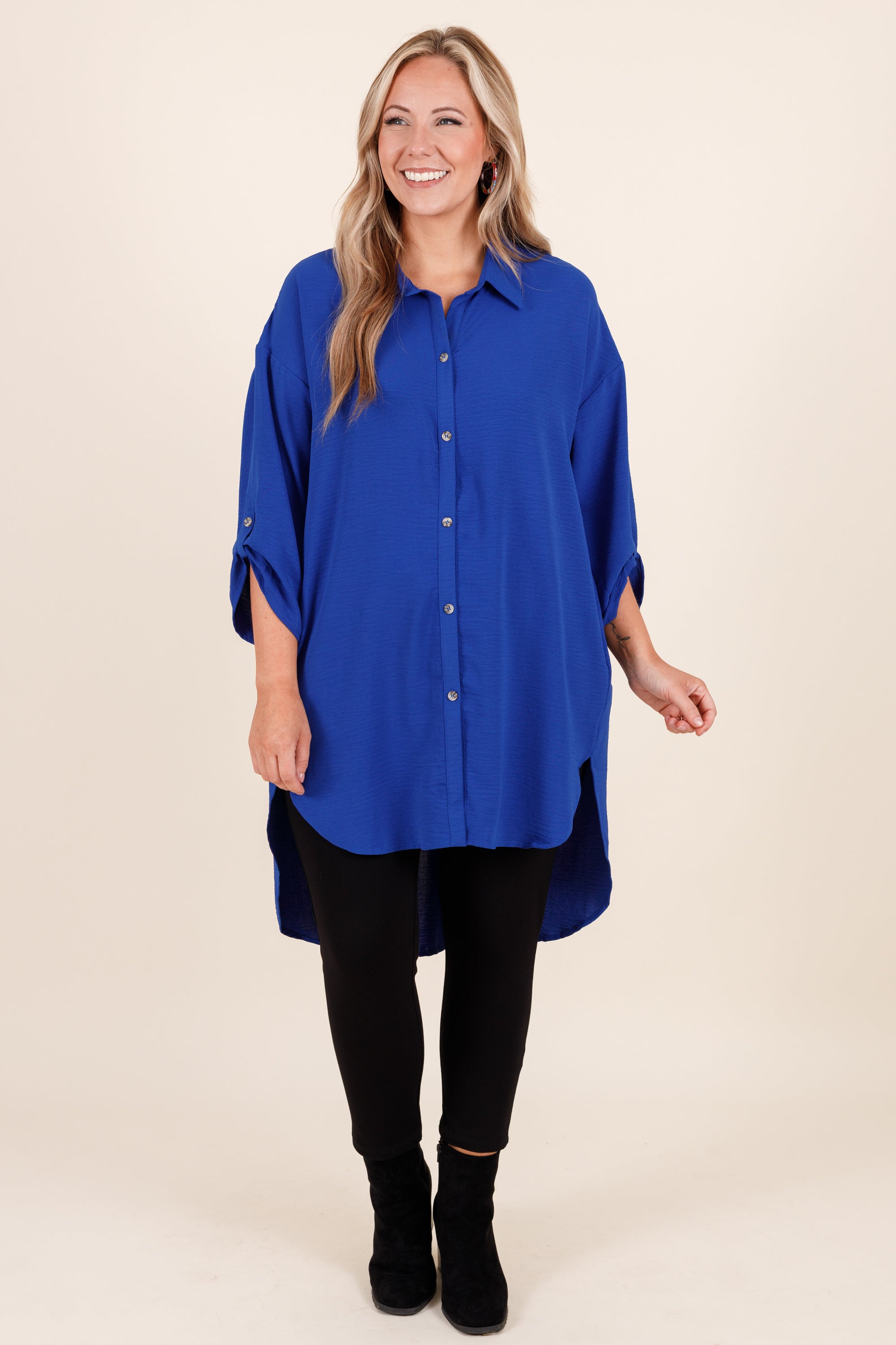 Risks To Take Top. Royal Blue