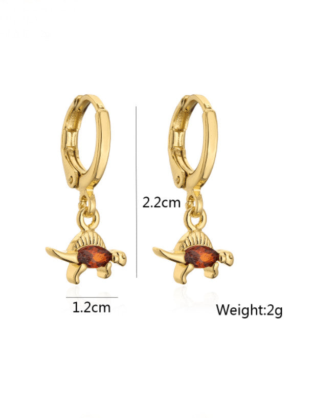 Cubic Zirconia Animal Earrings
