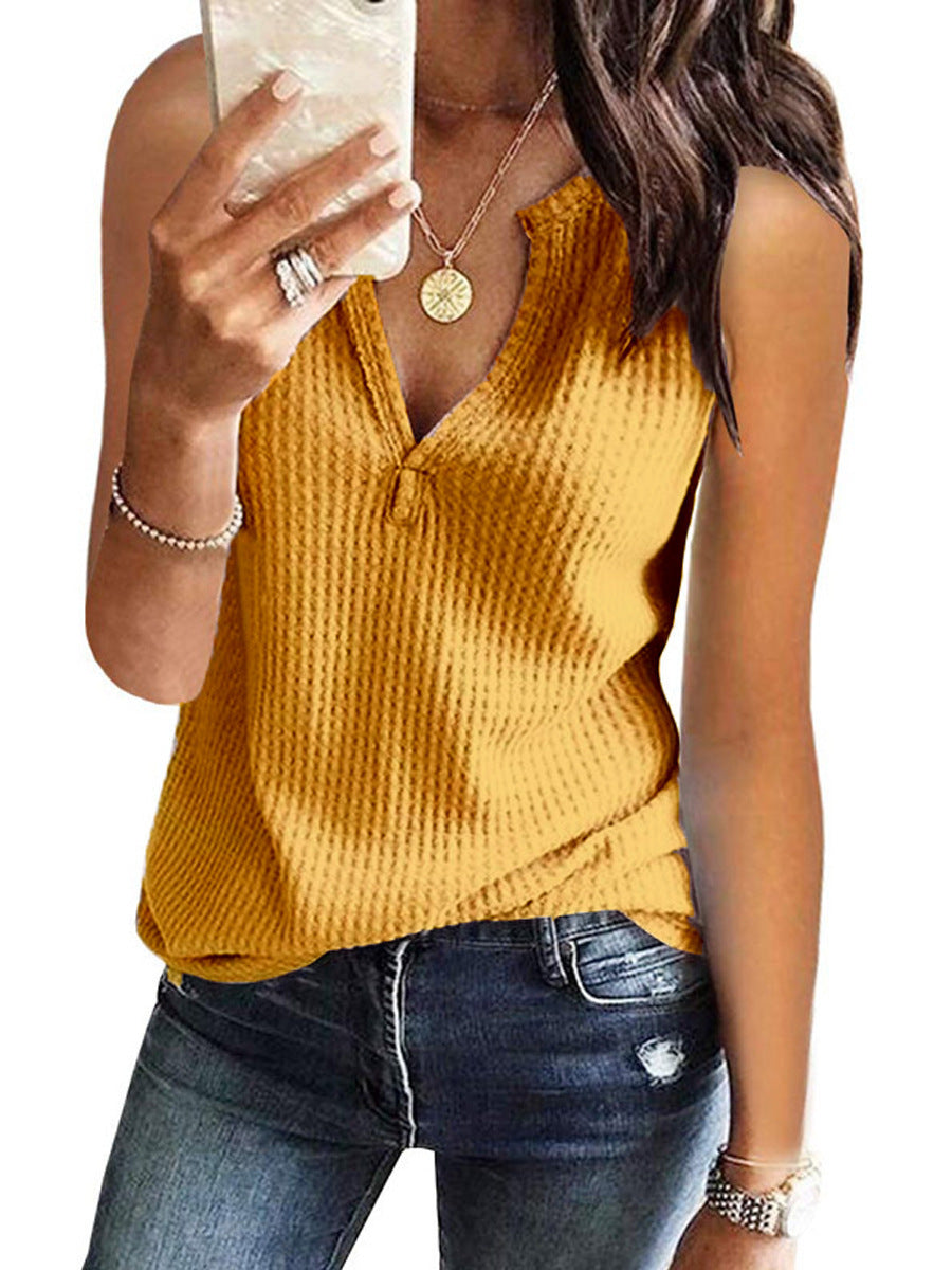 V-Neck Solid Color T-Shirt (16 colors)