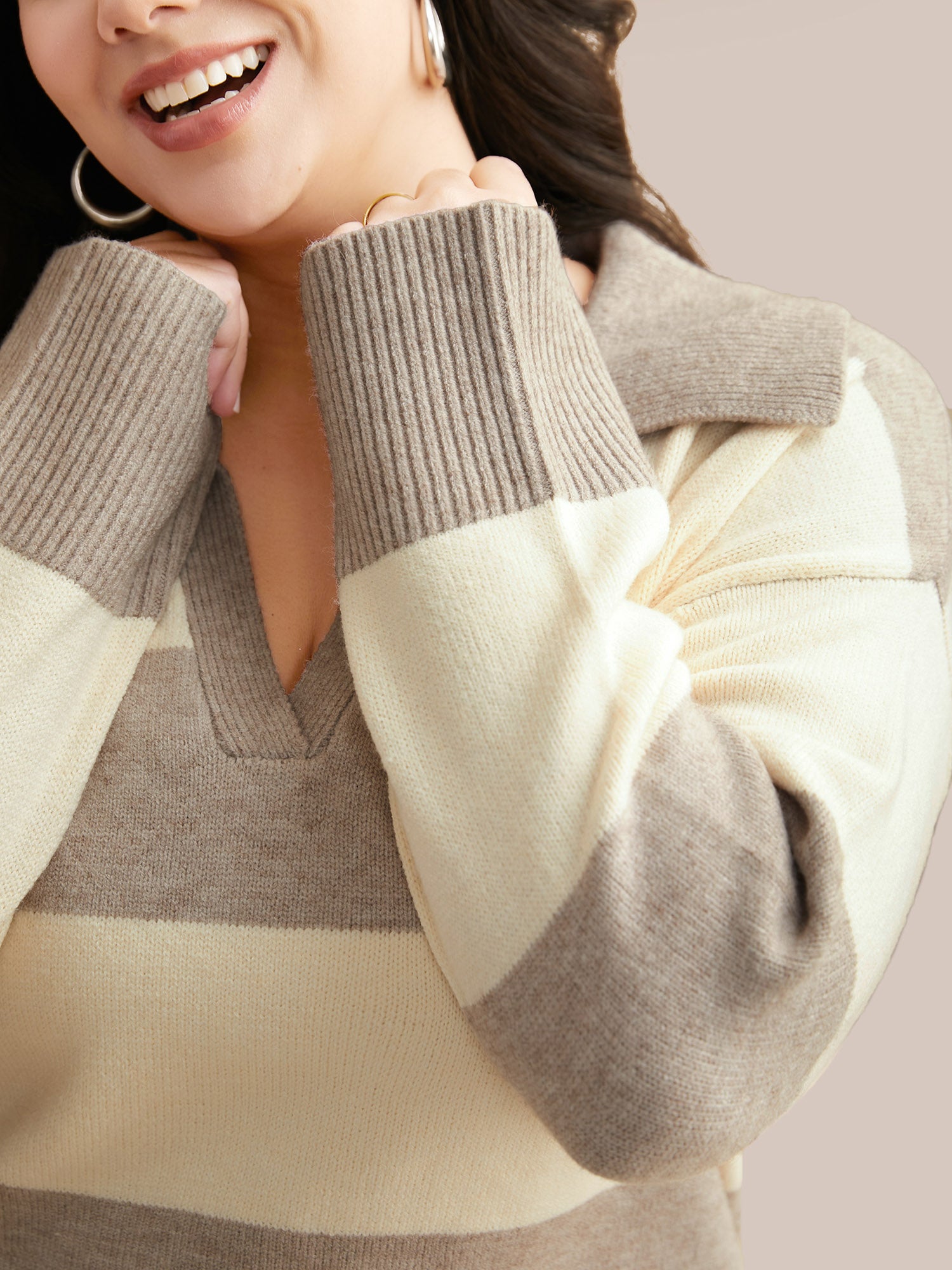 Supersoft Essentials Contrast Slit Hem Texture Pullover