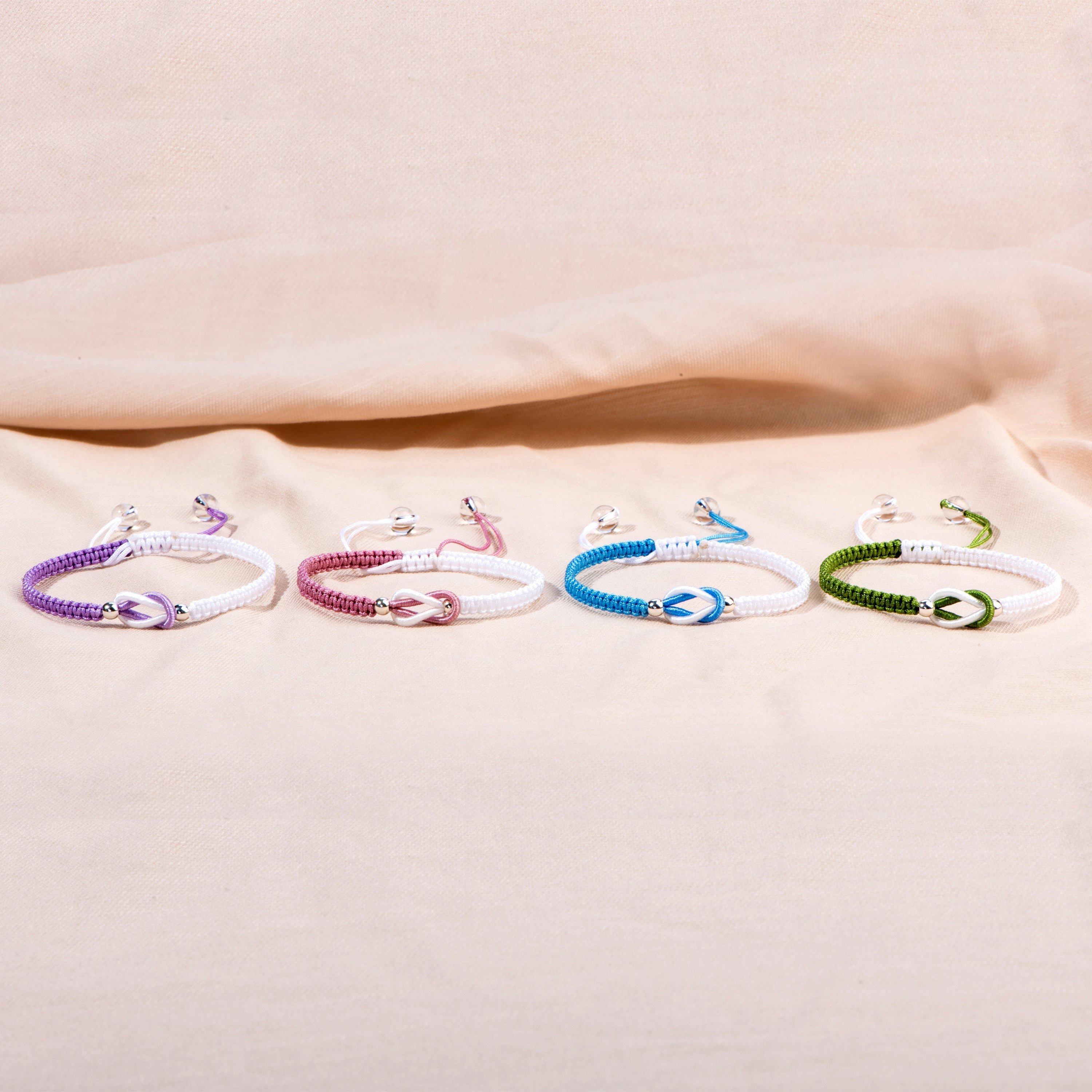 🎁-To My Granddaughter Forever Linked Together Handmade Braided Bracelet