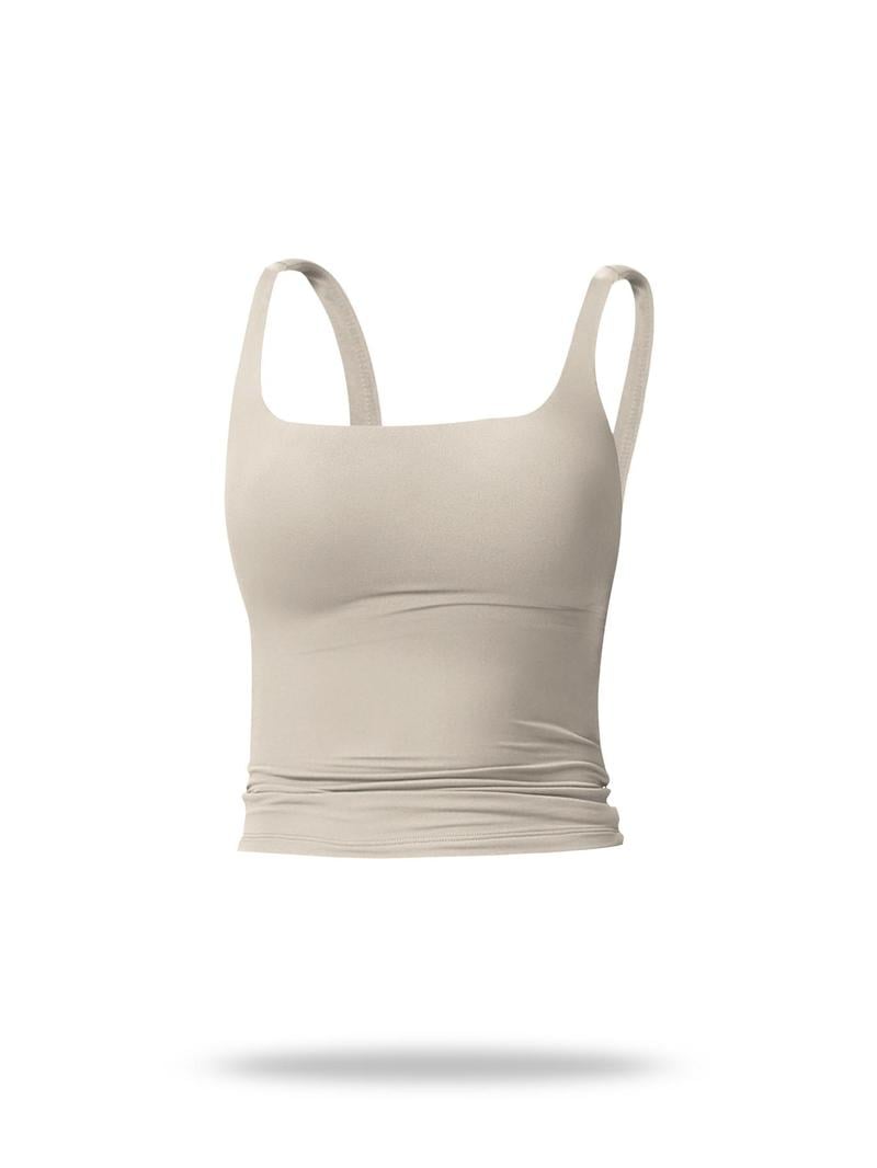 Women's Solid Color Sports Tank Top