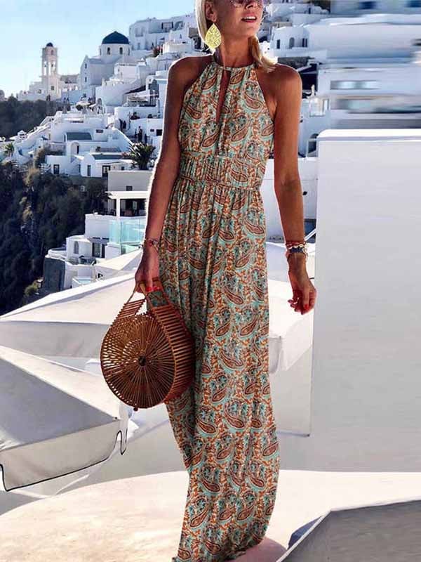 Sexy Printed Maxi Dress