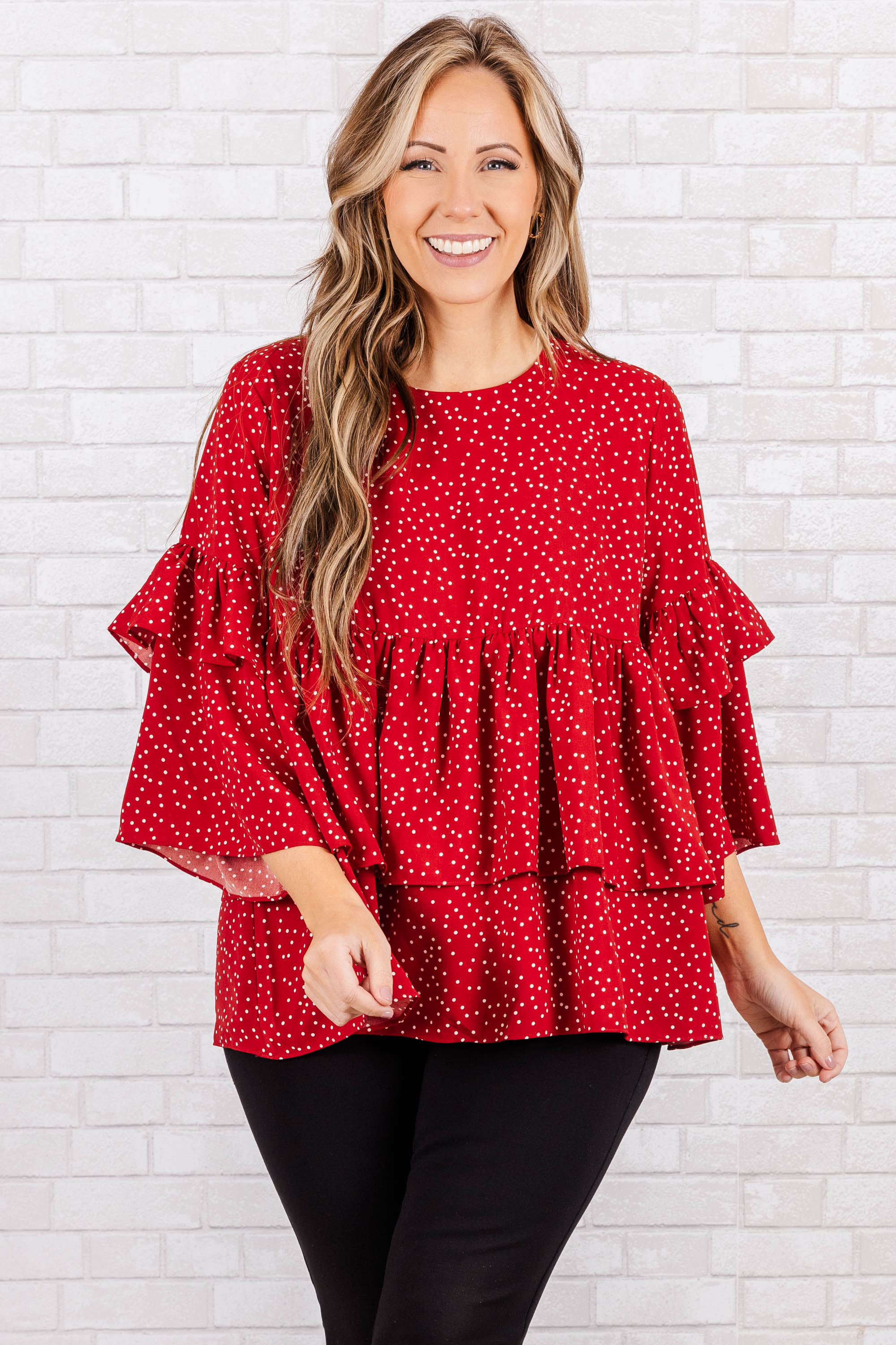 Wistfully Wonderful Top. Red