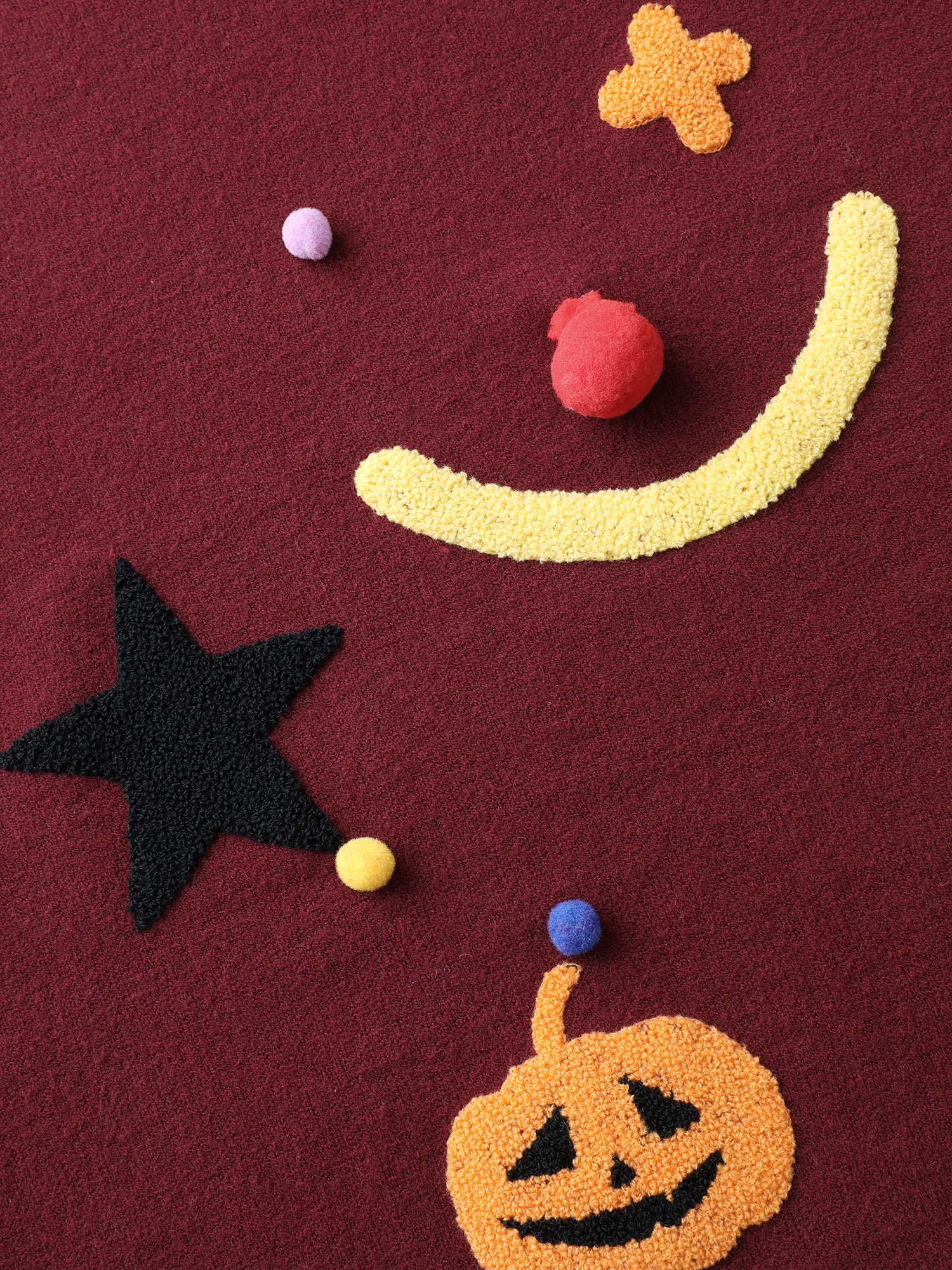 Clown Pumpkin 3D Pompom Nose Pullover