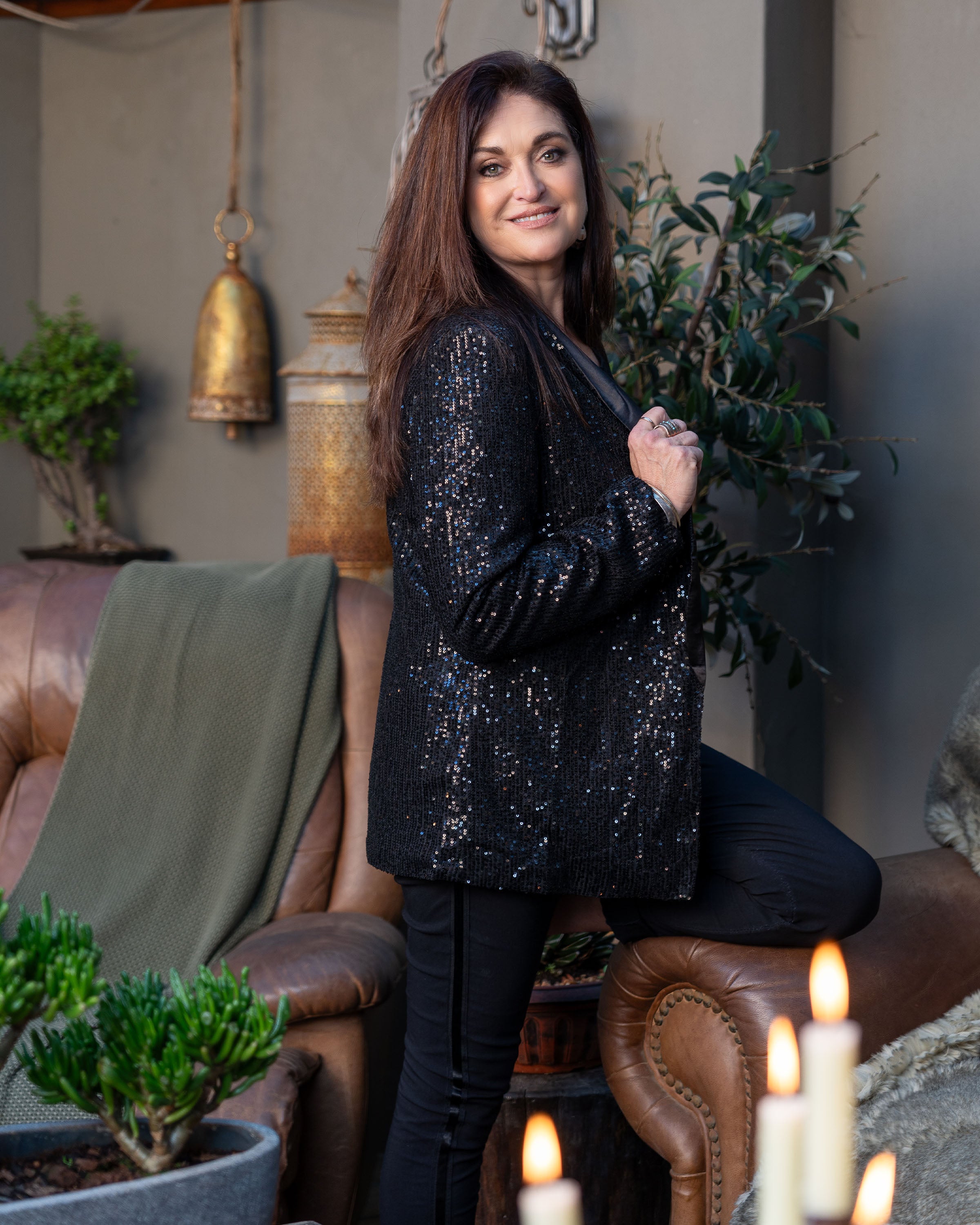 Starry Night Sequin Jacket | Black