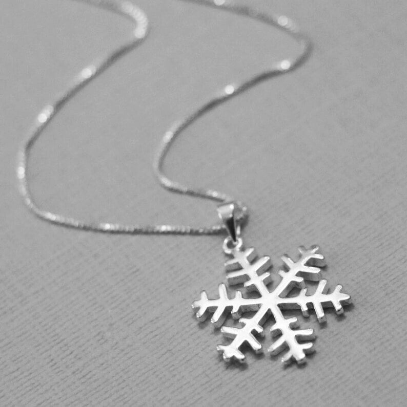 Winter Necklace, Snowflake Necklace, Bridesmaid Necklace, Gift for Her