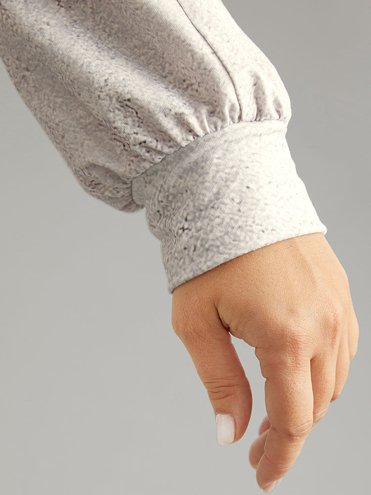 Ombre Raglan Sleeve Contrast T-shirt