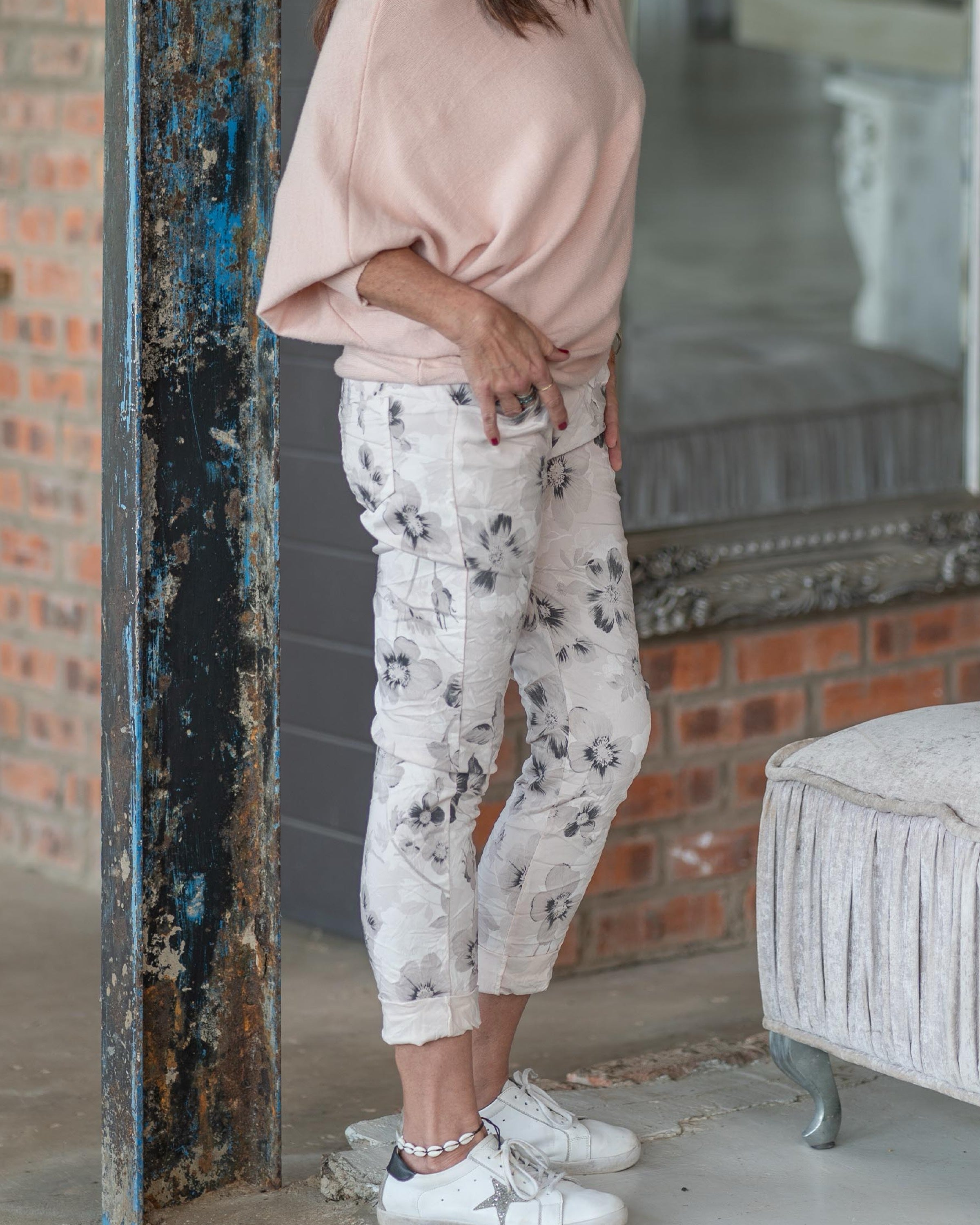 Blossom Bloom Drawstring Pants | Blush