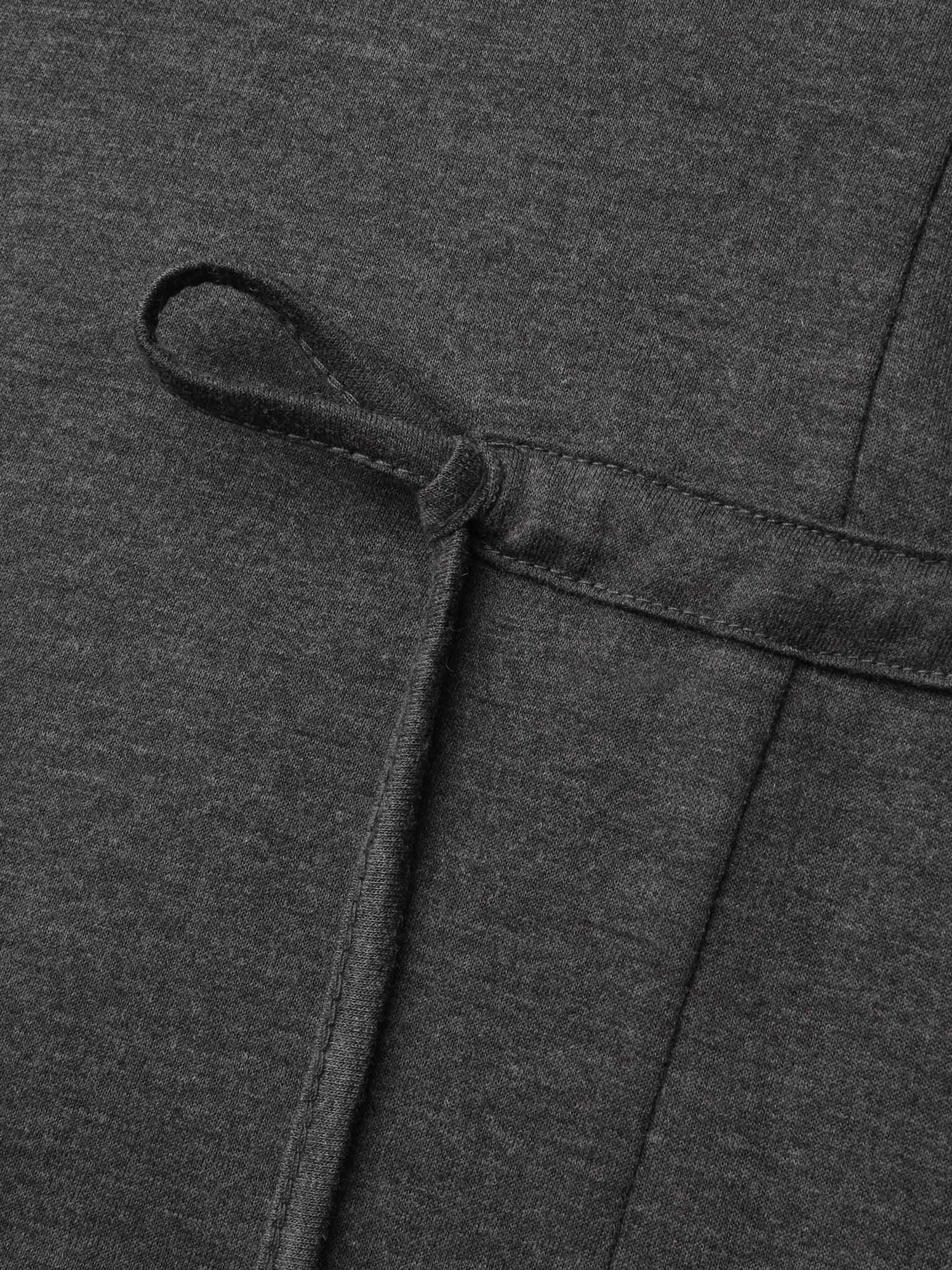 Elastic Waist Tie Round Neck Knit Midi Dress