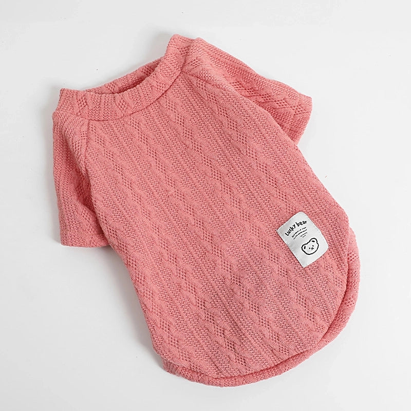 Minimalist Yarn Solid Color Pet Clothing