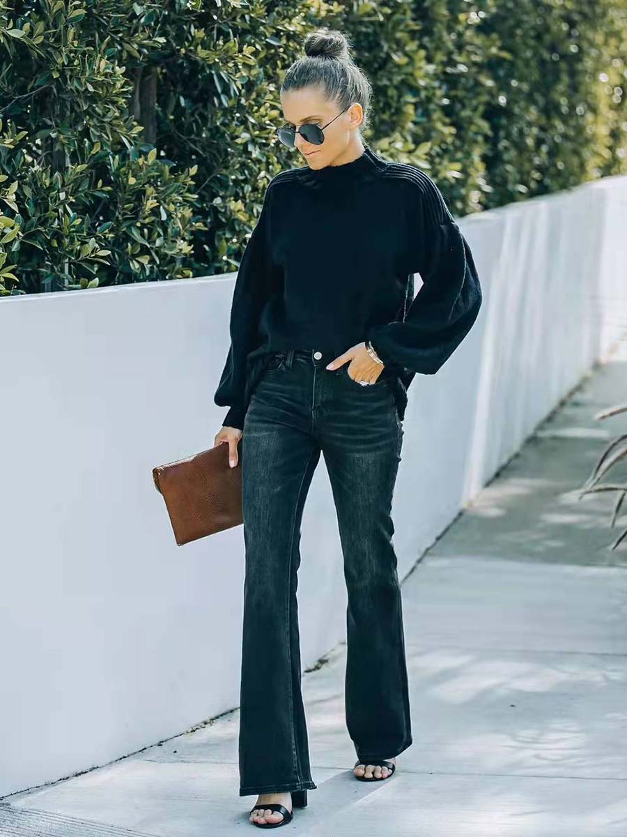 Fashion Slim High Waist Stretch Flare Jeans